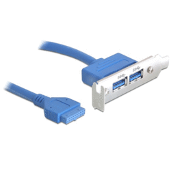 Adaptateur slot USB 3.0 2 ports A Low Profile