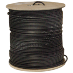 Câble ethernet RG59 MIL noir touret de 500m
