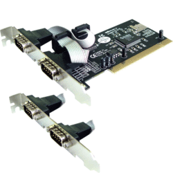 Carte série PCI 4 ports RS232 UART 16C450