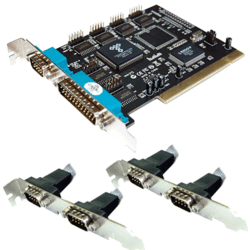 Carte série PCI 6 ports RS232 UART 16C450
