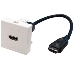 Plastron 45x45 HDMI + câble de 0,2m