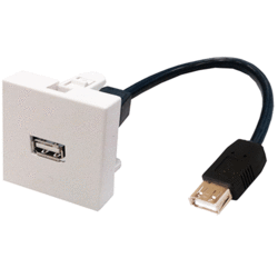 Plastron 45x45 USB + câble de 0,2m