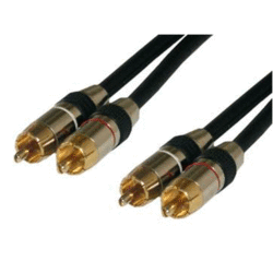 Câble audio stéréo Gold RCA Mâle / RCA Mâle 20m