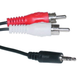 Câble audio Jack 3.5mm Mâle / RCA Mâle 3m