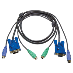 Câble KVM 2L-1010P/C PS2/VGA vers PS2/VGA 10m