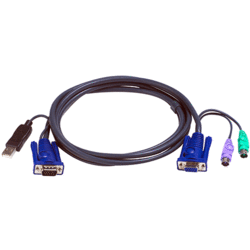 Câble KVM 2L-5502UP USB/VGA vers PS2/VGA 1.8m