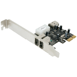 Carte PCI Express Firewire A 400Mbits 2+1 ports