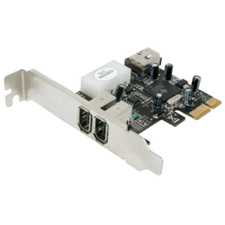 Carte PCI Exp. Low Profile Firewire A 2+1ports Via